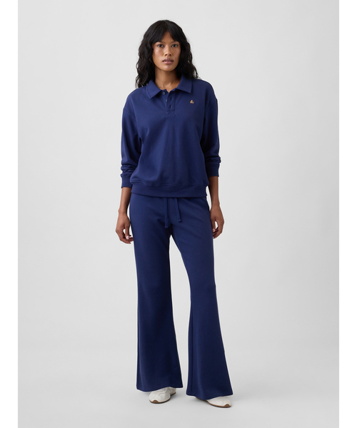 GAP(ギャップ)の「リラックスフィット クロップド ポロ スウェットシャツ(スウェット・レディース・ブルー/ホワイト・XXS/XL/L/M/S/XS)」の7枚目の写真