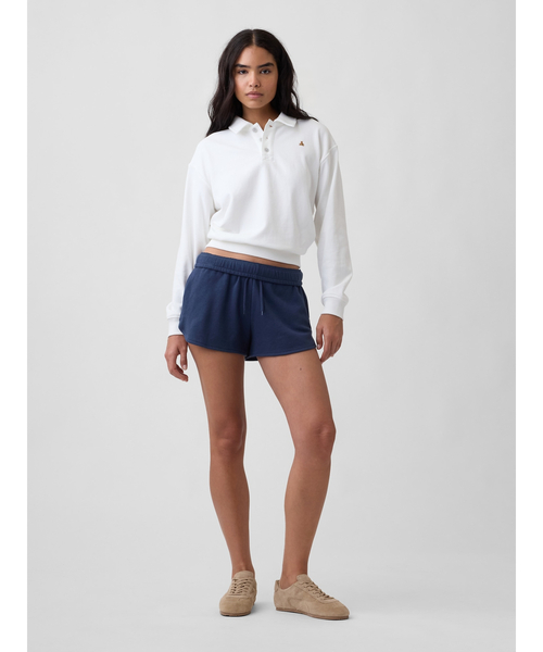 GAP(ギャップ)の「リラックスフィット クロップド ポロ スウェットシャツ(スウェット・レディース・ブルー/ホワイト・XXS/XL/L/M/S/XS)」の8枚目の写真