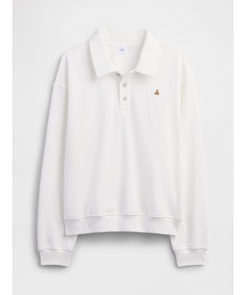 GAP(ギャップ)の「リラックスフィット クロップド ポロ スウェットシャツ(スウェット・レディース・ブルー/ホワイト・XXS/XL/L/M/S/XS)」の10枚目の写真