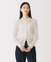 無印良品 | 婦人 なめらかリブ透かし編みクルーネックカーディガン(カーディガン/ボレロ)