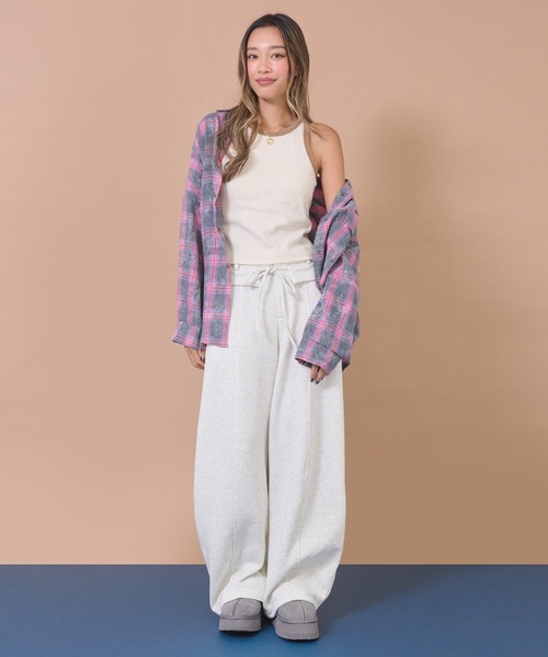 anap mimpi(アナップミンピ)の「ウォッシュ加工チェックネルシャツ(シャツ/ブラウス・レディース・ネイビー/ピンク/ブルー・F)」の22枚目の写真