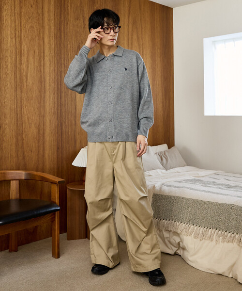 U.S. POLO ASSN.（ユーエスポロアッスン）の「U.S. POLO ASSN. × PUBLUX/ユーエスポロアッスン 別注 ワンポイント刺繍 ポロニットカーディガン　限定展開（カーディガン/ボレロ・メンズ・チャコールグレー/ブラック/ネイビー/グレー・LARGE/MEDIUM/SMALL）」の19枚目の写真