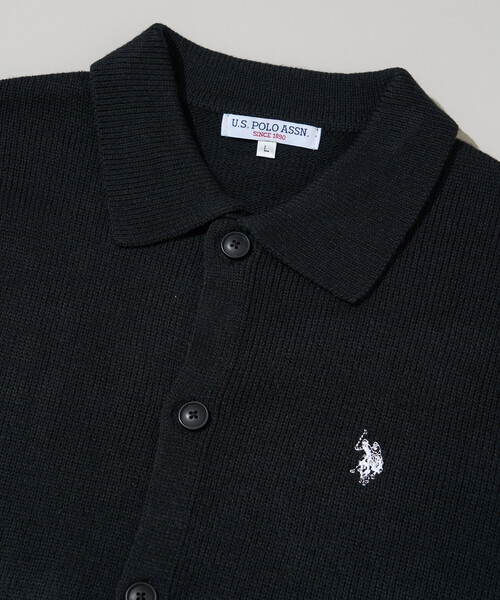 U.S. POLO ASSN.（ユーエスポロアッスン）の「U.S. POLO ASSN. × PUBLUX/ユーエスポロアッスン 別注 ワンポイント刺繍 ポロニットカーディガン　限定展開（カーディガン/ボレロ・メンズ・チャコールグレー/ブラック/ネイビー/グレー・LARGE/MEDIUM/SMALL）」の12枚目の写真