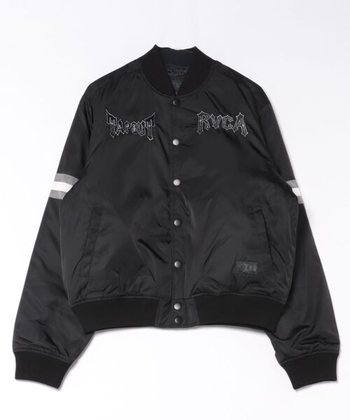 RVCA(ルーカ)の「RVCA メンズ TAPOUT SATIN JACKET ジャケット 【2026年秋冬モデル】/ルーカサテンスタジアムジャケット(スタジャン・メンズ・ブラック・X-LARGE/LARGE/MEDIUM/SMALL)」の7枚目の写真
