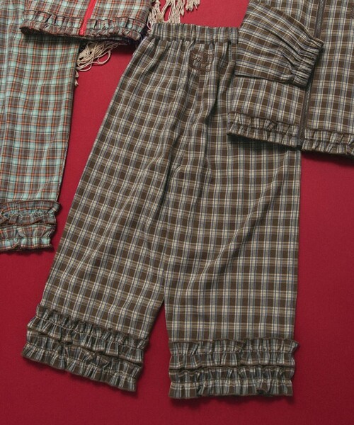 aBity select(アビティセレクト)の「【aBity select./アビティセレクト】チェック柄フリルロングパンツ(その他パンツ・キッズ・ブラウン/ピンク・130/100/120/110)」の17枚目の写真