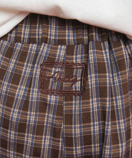 aBity select(アビティセレクト)の「【aBity select./アビティセレクト】チェック柄フリルロングパンツ(その他パンツ・キッズ・ブラウン/ピンク・130/100/120/110)」の4枚目の写真