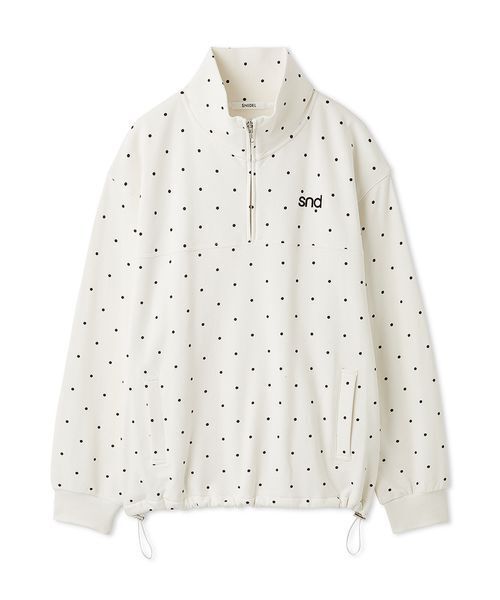 SNIDEL(スナイデル)の「【sndロゴ】ハーフジップカットプルオーバー(Tシャツ/カットソー・レディース・ドット/ライトピンク/グレー・F)」の18枚目の写真