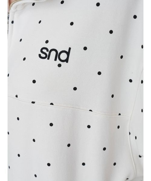 SNIDEL(スナイデル)の「【sndロゴ】ハーフジップカットプルオーバー(Tシャツ/カットソー・レディース・ドット/ライトピンク/グレー・F)」の12枚目の写真