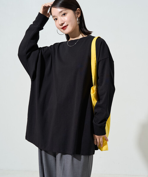 FREAK'S STORE(フリークスストア)の「限定展開 USAコットン ビッグ シルエット ロングスリーブ Tシャツ(Tシャツ/カットソー・レディース・ナチュラル/ダークブラウン/ブラック/ワイン・フリ-)」の22枚目の写真