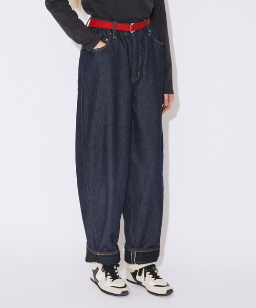 beautiful people（ビューティフルピープル）の「selvedge obsession left hand twill denim bow pants（デニムパンツ・レディース・インディゴブルー・34/36/38）」の3枚目の写真