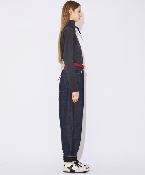 beautiful people（ビューティフルピープル）の「selvedge obsession left hand twill denim bow pants（デニムパンツ・レディース・インディゴブルー・34/36/38）」の5枚目の写真
