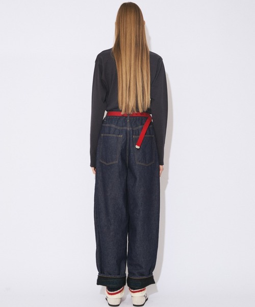 beautiful people（ビューティフルピープル）の「selvedge obsession left hand twill denim bow pants（デニムパンツ・レディース・インディゴブルー・34/36/38）」の6枚目の写真
