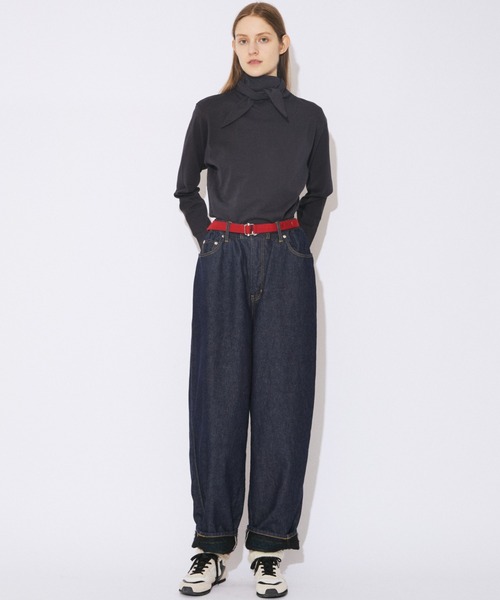 beautiful people（ビューティフルピープル）の「selvedge obsession left hand twill denim bow pants（デニムパンツ・レディース・インディゴブルー・34/36/38）」の7枚目の写真