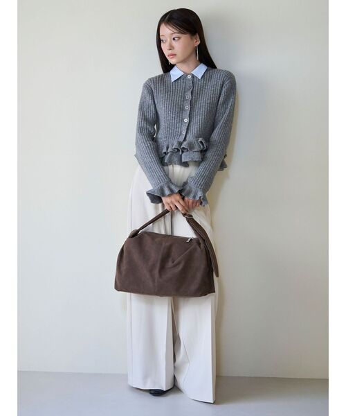 LAGUNAMOON（ラグナムーン）の「【MUR】Nuovo Slouch Hobo Bag（ハンドバッグ・レディース・ブラウン/バーガンディー・FREE）」の5枚目の写真