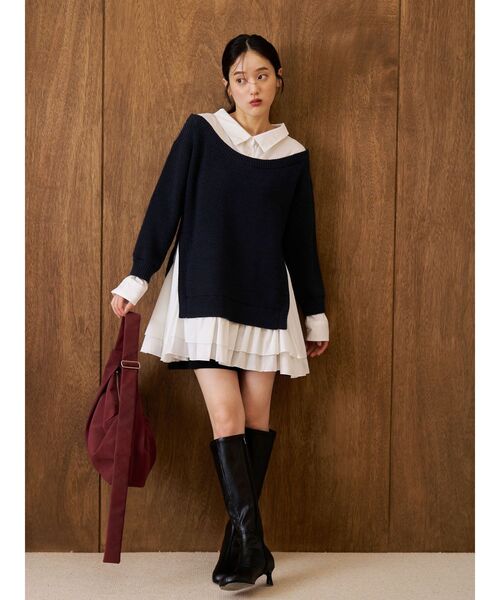 LAGUNAMOON（ラグナムーン）の「【MUR】Nuovo Slouch Hobo Bag（ハンドバッグ・レディース・ブラウン/バーガンディー・FREE）」の7枚目の写真