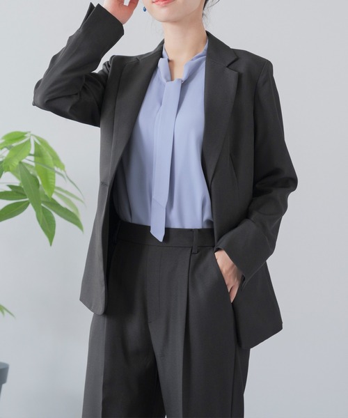 festinalente(フェスティナレンテ)の「シャーリングカフス ボウタイブラウス(シャツ/ブラウス・レディース・ブラック/ベージュ/ホワイト/サックスブルー・LL/L/M)」の10枚目の写真
