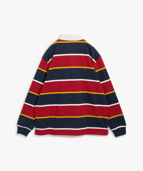 tommy jeans（トミー ジーンズ）の「ストライプ柄ラグビーシャツ（スウェット・メンズ・レッド系7・SMALL/MEDIUM/LARGE）」の7枚目の写真