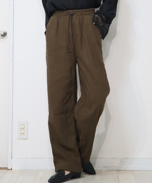 DISKEEN SURE(ディスキーンシュアー)の「2WAYシルエットでハイブリッド!裾スピンドル付きコールテンデザインロングパンツ(その他パンツ・レディース・チャコール/モカ/ブラック/ホワイト/ブラウン・FREE)」の4枚目の写真