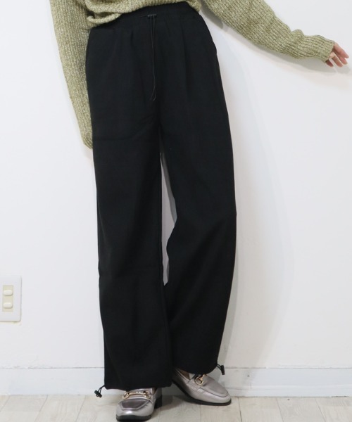 DISKEEN SURE(ディスキーンシュアー)の「2WAYシルエットでハイブリッド!裾スピンドル付きコールテンデザインロングパンツ(その他パンツ・レディース・チャコール/モカ/ブラック/ホワイト/ブラウン・FREE)」の7枚目の写真