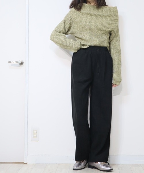 DISKEEN SURE(ディスキーンシュアー)の「2WAYシルエットでハイブリッド!裾スピンドル付きコールテンデザインロングパンツ(その他パンツ・レディース・チャコール/モカ/ブラック/ホワイト/ブラウン・FREE)」の13枚目の写真