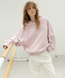 Curve Sleeve Sweatshirt - Blush Pink