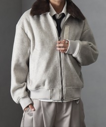 welise（ウェライズ）の「【welise/ウェライズ】プレミアムウールブレンド ミニマルシャギーヘビーメルトン 襟ファーショートB-15/MA-1（MA-1）」