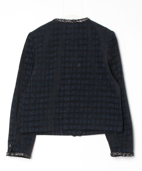 Guess（ゲス）の「WOMENS Tweed Jacket（ノーカラージャケット・レディース・ダークブルー・X-SMALL/SMALL/MEDIUM）」の7枚目の写真