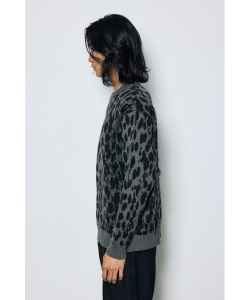 AZUL by moussy（アズールバイマウジー）の「総柄ニットトップス 秋服 冬服　アニマル柄　ヒョウ柄　レオパード柄（ニット/セーター・メンズ・ブルー系その他/グレー系その他/ブラック系その他・LARGE/MEDIUM）」の21枚目の写真