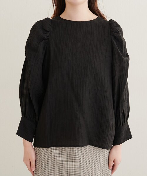 natural couture(ナチュラルクチュール)の「アソートパワショルブラウス(シャツ/ブラウス・レディース・ブラウン系その他/ブラウン/ブラック/オフホワイト/サックスブルー・FREE)」の16枚目の写真