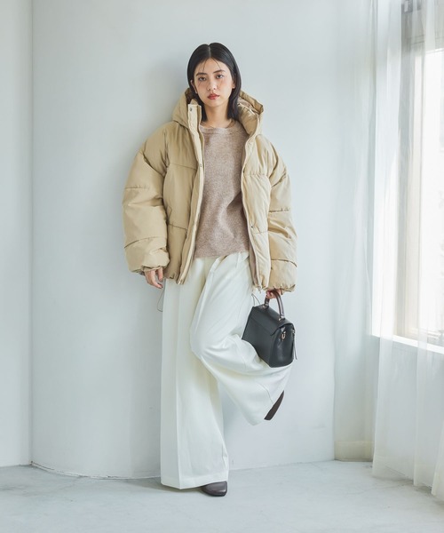 mysty woman（ミスティウーマン）の「ウエストレース2タックパンツ 1095939（スラックス・レディース・チャコールグレー/オフホワイト/ブラック・FREE）」の4枚目の写真