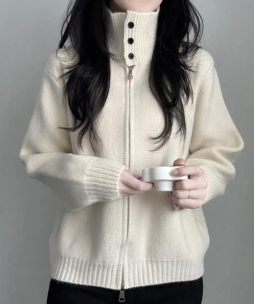 semplice(センプリチェ)の「ショートコート【韓国ファッション】(その他アウター・レディース・オフホワイト/レッド/ブラック/グレー・F)」の13枚目の写真