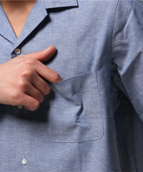 URBAN RESEARCH（アーバンリサーチ）の「UR TAILOR カポックシャンブレーイタリアンS/S（シャツ/ブラウス・メンズ・イエロー/レッド/ブルー・LARGE/MEDIUM）」の8枚目の写真