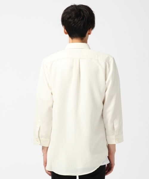 HARE(ハレ)の「モダールシャツ8分袖(HARE)(シャツ/ブラウス・メンズ・グリーン/オフホワイト/ブラック・LARGE/SMALL/MEDIUM)」の7枚目の写真