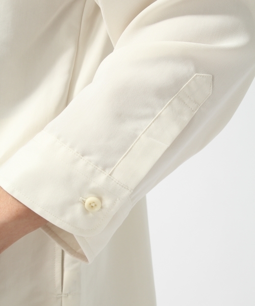 HARE(ハレ)の「モダールシャツ8分袖(HARE)(シャツ/ブラウス・メンズ・グリーン/オフホワイト/ブラック・LARGE/SMALL/MEDIUM)」の14枚目の写真