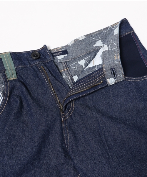 POU DOU DOU(プードゥドゥ)の「コットンサージチューリップと鳥裏プリントパンツ(その他パンツ・レディース・オフホワイト/ミント/インディゴブルー/ピンクベージュ・3/2)」の6枚目の写真