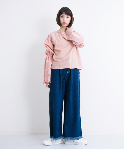 MERLOT(メルロー)の「コットンレースフレアスリーブブラウス587-4527(シャツ/ブラウス・レディース・ベージュ/オレンジ/ホワイト・FREE)」の15枚目の写真