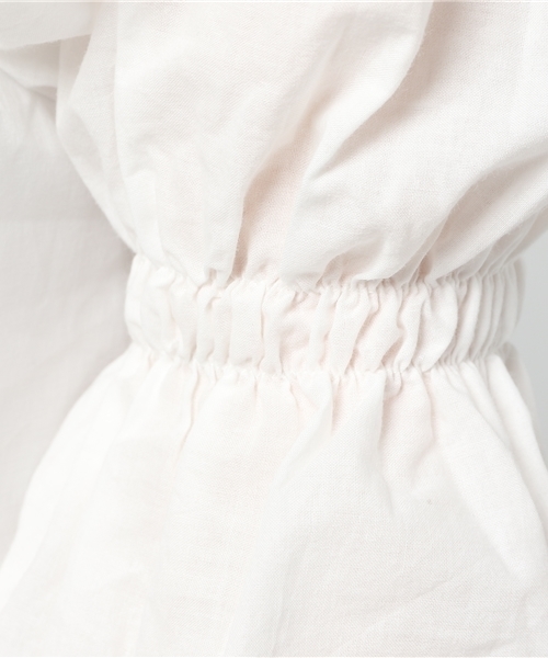 MERLOT(メルロー)の「コットンレースフレアスリーブブラウス587-4527(シャツ/ブラウス・レディース・ベージュ/オレンジ/ホワイト・FREE)」の5枚目の写真