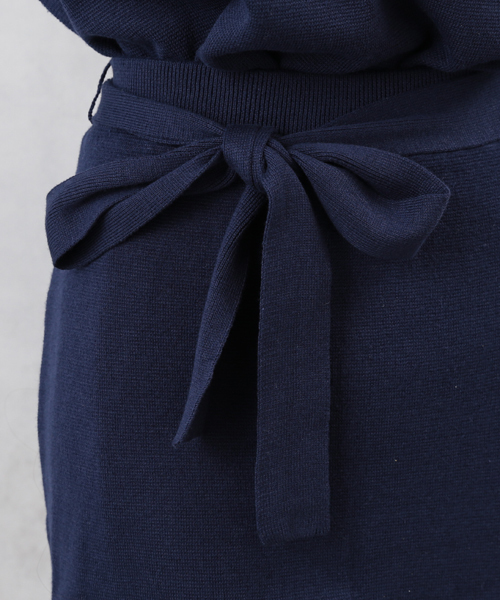 COLONY 2139（コロニートゥーワンスリーナイン）の「28/2強撚C/AC12GG1PLYミラノリブタイトスカート（スカート・レディース・ピンクベージュ/オフホワイト/ネイビー・FREE）」の11枚目の写真