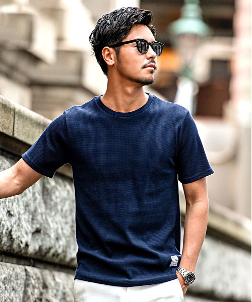 CavariA（キャバリア）の「『CavariA/キャバリア』サーマル無地半袖Tシャツ【3ネックタイプから選べる】（Tシャツ/カットソー・メンズ・ホワイト/ライトピンク/ネイビー/ブラック/カーキ/グレー/ターコイズブルー/ブラック系その他3/グレー系その他2/グリーン系その他3/ブルー系その他3/ブルー系その他6/ホワイト系その他3/ピンク系その他3/ブラック系その他/グレー系その他/グレー系その他3/ブルー系その他/ブルー系その他5/ピンク系その他2/ホワイト系その他/グリーン系その他2/ブラック系その他2/ブルー系その他2/ホワイト系その他2/ピンク系その他/ブルー系その他4/グリーン系その他・L/M/XL）」の17枚目の写真