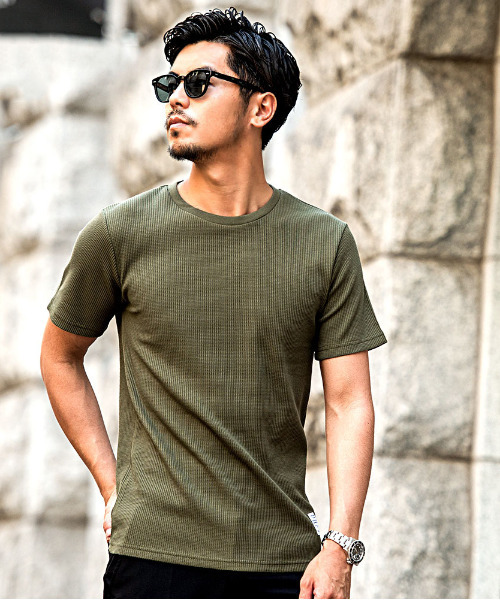 CavariA（キャバリア）の「『CavariA/キャバリア』サーマル無地半袖Tシャツ【3ネックタイプから選べる】（Tシャツ/カットソー・メンズ・ホワイト/ライトピンク/ネイビー/ブラック/カーキ/グレー/ターコイズブルー/ブラック系その他3/グレー系その他2/グリーン系その他3/ブルー系その他3/ブルー系その他6/ホワイト系その他3/ピンク系その他3/ブラック系その他/グレー系その他/グレー系その他3/ブルー系その他/ブルー系その他5/ピンク系その他2/ホワイト系その他/グリーン系その他2/ブラック系その他2/ブルー系その他2/ホワイト系その他2/ピンク系その他/ブルー系その他4/グリーン系その他・L/M/XL）」の14枚目の写真