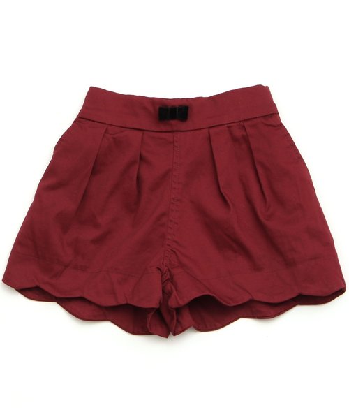 apres les cours（アプレレクール）の「スカラップキュロットパンツ ショート丈（その他パンツ・キッズ・カーキ/レッド/ネイビー/ベージュ・140/80/90/100/130/110/120）」の4枚目の写真