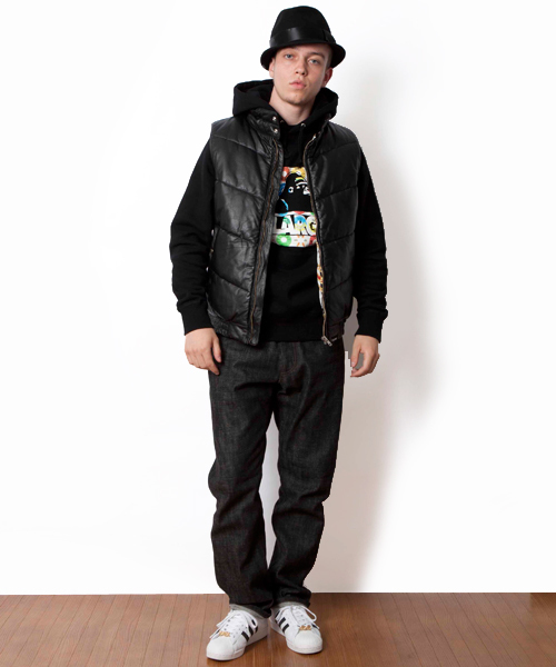 XLARGE(エクストララージ)の「LEATHER PUFF VEST(ベスト・メンズ・ブラック/レッド・SMALL/MEDIUM/LARGE/X-LARGE)」の11枚目の写真
