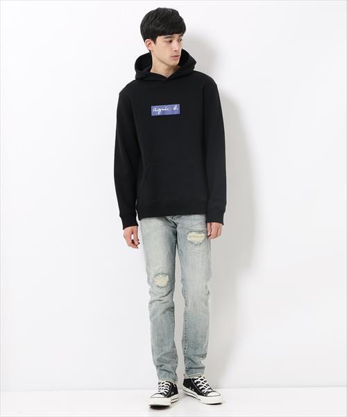 agnes b.（アニエスベー）の「SWEAT PARKA (BOX LOGO)（パーカー・メンズ・ホワイト/ブラック・X-LARGE/M/L）」の15枚目の写真