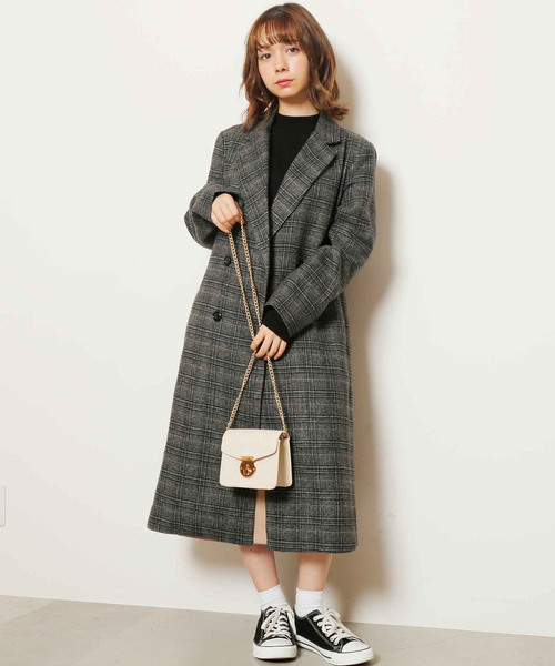 RAY CASSIN（レイカズン）の「ロングダブルチェスターコート（チェスターコート・レディース・ネイビー/グレー/キャメル・FREE）」の2枚目の写真