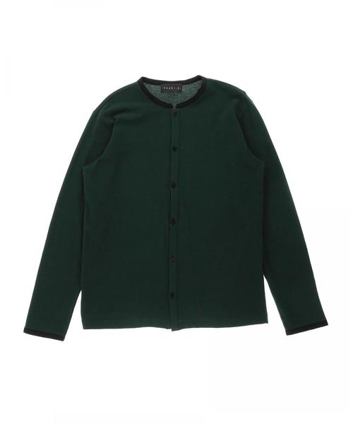 tsuki.s（ツキドットエス）の「＜tsuki.s（ツキドットエス）＞ キリカエ ヘンリー LS（カーディガン/ボレロ・メンズ・ブラック/ネイビー・SMALL/LARGE/MEDIUM）」の11枚目の写真