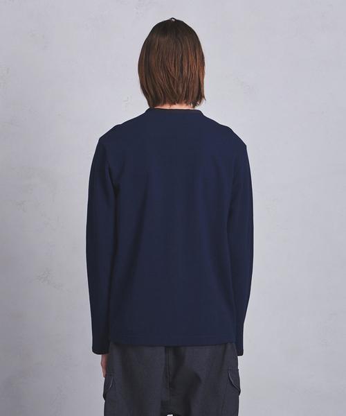 tsuki.s（ツキドットエス）の「＜tsuki.s（ツキドットエス）＞ キリカエ ヘンリー LS（カーディガン/ボレロ・メンズ・ブラック/ネイビー・SMALL/LARGE/MEDIUM）」の13枚目の写真