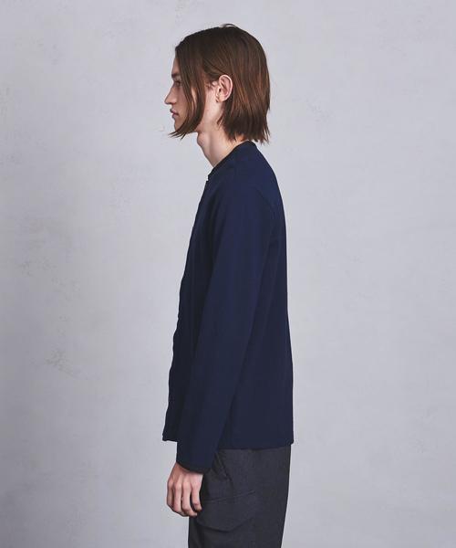 tsuki.s（ツキドットエス）の「＜tsuki.s（ツキドットエス）＞ キリカエ ヘンリー LS（カーディガン/ボレロ・メンズ・ブラック/ネイビー・SMALL/LARGE/MEDIUM）」の14枚目の写真