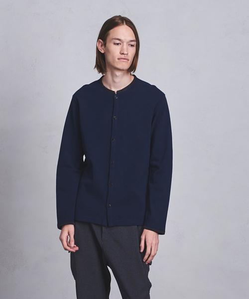 tsuki.s（ツキドットエス）の「＜tsuki.s（ツキドットエス）＞ キリカエ ヘンリー LS（カーディガン/ボレロ・メンズ・ブラック/ネイビー・SMALL/LARGE/MEDIUM）」の8枚目の写真