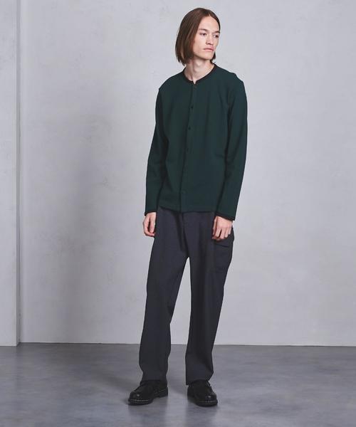 tsuki.s（ツキドットエス）の「＜tsuki.s（ツキドットエス）＞ キリカエ ヘンリー LS（カーディガン/ボレロ・メンズ・ブラック/ネイビー・SMALL/LARGE/MEDIUM）」の9枚目の写真