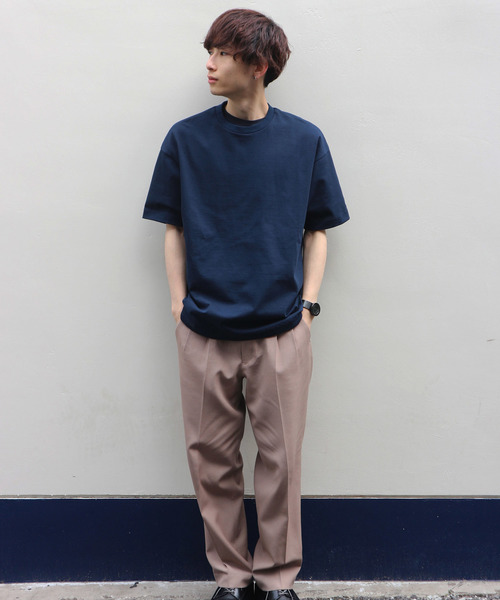 FACTOTUM（ファクトタム）の「【FACTOTUM】オーバーサイズハーフスリーブTシャツ（Tシャツ/カットソー・メンズ・ホワイト/ブラック/ネイビー・44/46/48）」の8枚目の写真